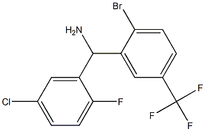 [2-bromo-5-(trifluoromethyl)phenyl](5-chloro-2-fluorophenyl)methanamine|