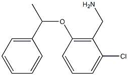 [2-chloro-6-(1-phenylethoxy)phenyl]methanamine 结构式