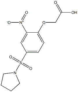 [2-nitro-4-(pyrrolidin-1-ylsulfonyl)phenoxy]acetic acid 结构式