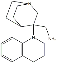 [3-(1,2,3,4-tetrahydroquinolin-1-yl)-1-azabicyclo[2.2.2]octan-3-yl]methanamine 结构式