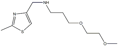 [3-(2-methoxyethoxy)propyl][(2-methyl-1,3-thiazol-4-yl)methyl]amine,,结构式