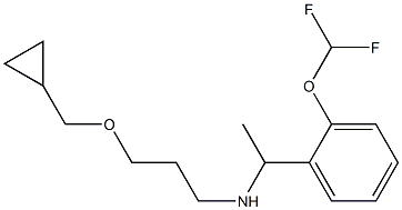 [3-(cyclopropylmethoxy)propyl]({1-[2-(difluoromethoxy)phenyl]ethyl})amine Structure