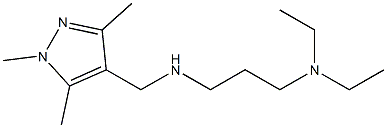 [3-(diethylamino)propyl][(1,3,5-trimethyl-1H-pyrazol-4-yl)methyl]amine 化学構造式