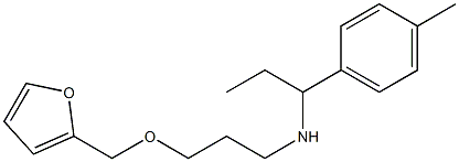 [3-(furan-2-ylmethoxy)propyl][1-(4-methylphenyl)propyl]amine Struktur