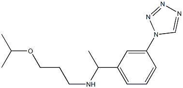 [3-(propan-2-yloxy)propyl]({1-[3-(1H-1,2,3,4-tetrazol-1-yl)phenyl]ethyl})amine 结构式