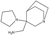 [3-(pyrrolidin-1-yl)-1-azabicyclo[2.2.2]octan-3-yl]methanamine 结构式