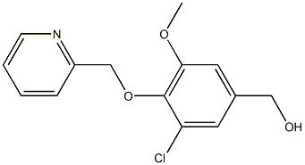 [3-chloro-5-methoxy-4-(pyridin-2-ylmethoxy)phenyl]methanol 结构式