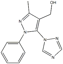 [3-methyl-1-phenyl-5-(1H-1,2,4-triazol-1-yl)-1H-pyrazol-4-yl]methanol 化学構造式