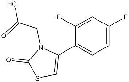 [4-(2,4-difluorophenyl)-2-oxo-1,3-thiazol-3(2H)-yl]acetic acid,,结构式