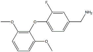 [4-(2,6-dimethoxyphenoxy)-3-fluorophenyl]methanamine Struktur