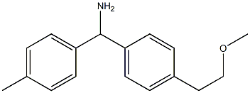 [4-(2-methoxyethyl)phenyl](4-methylphenyl)methanamine Structure