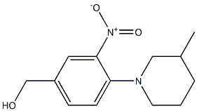[4-(3-methylpiperidin-1-yl)-3-nitrophenyl]methanol Struktur