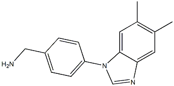 [4-(5,6-dimethyl-1H-1,3-benzodiazol-1-yl)phenyl]methanamine 结构式