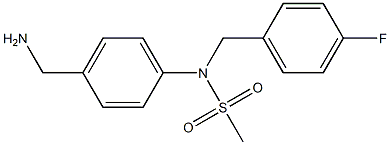 [4-(aminomethyl)phenyl]-N-[(4-fluorophenyl)methyl]methanesulfonamide,,结构式