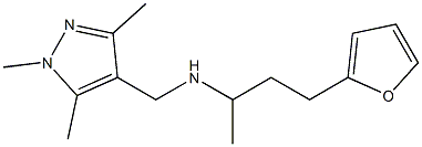 [4-(furan-2-yl)butan-2-yl][(1,3,5-trimethyl-1H-pyrazol-4-yl)methyl]amine Structure