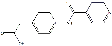[4-(isonicotinoylamino)phenyl]acetic acid 化学構造式