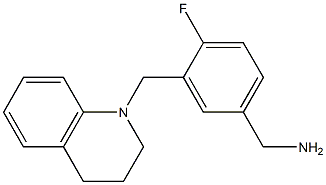 [4-fluoro-3-(1,2,3,4-tetrahydroquinolin-1-ylmethyl)phenyl]methanamine,,结构式