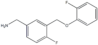 [4-fluoro-3-(2-fluorophenoxymethyl)phenyl]methanamine Struktur