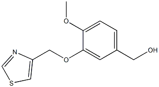 [4-methoxy-3-(1,3-thiazol-4-ylmethoxy)phenyl]methanol 化学構造式