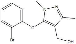 [5-(2-bromophenoxy)-1,3-dimethyl-1H-pyrazol-4-yl]methanol Struktur