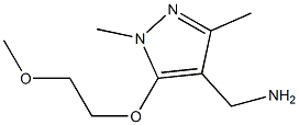 [5-(2-methoxyethoxy)-1,3-dimethyl-1H-pyrazol-4-yl]methanamine Struktur