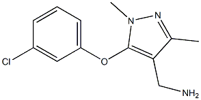 [5-(3-chlorophenoxy)-1,3-dimethyl-1H-pyrazol-4-yl]methanamine 化学構造式