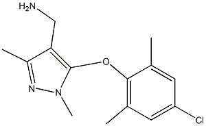 [5-(4-chloro-2,6-dimethylphenoxy)-1,3-dimethyl-1H-pyrazol-4-yl]methanamine 化学構造式