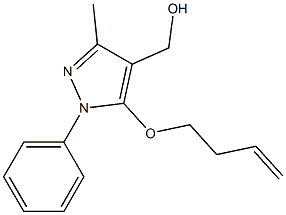 [5-(but-3-en-1-yloxy)-3-methyl-1-phenyl-1H-pyrazol-4-yl]methanol Structure