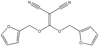 [bis(2-furylmethoxy)methylene]malononitrile Struktur