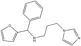 [furan-2-yl(phenyl)methyl][3-(1H-imidazol-1-yl)propyl]amine,,结构式