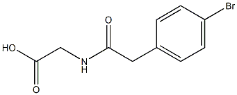 {[(4-bromophenyl)acetyl]amino}acetic acid Struktur