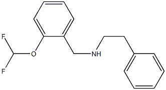 {[2-(difluoromethoxy)phenyl]methyl}(2-phenylethyl)amine,,结构式