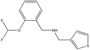 {[2-(difluoromethoxy)phenyl]methyl}(thiophen-3-ylmethyl)amine 化学構造式