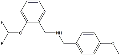 {[2-(difluoromethoxy)phenyl]methyl}[(4-methoxyphenyl)methyl]amine Structure