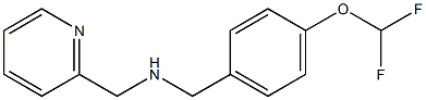 {[4-(difluoromethoxy)phenyl]methyl}(pyridin-2-ylmethyl)amine 结构式