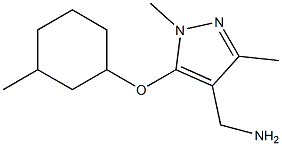 {1,3-dimethyl-5-[(3-methylcyclohexyl)oxy]-1H-pyrazol-4-yl}methanamine