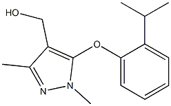 {1,3-dimethyl-5-[2-(propan-2-yl)phenoxy]-1H-pyrazol-4-yl}methanol Structure