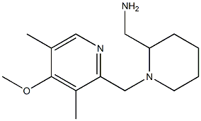 {1-[(4-methoxy-3,5-dimethylpyridin-2-yl)methyl]piperidin-2-yl}methanamine,,结构式