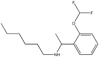 {1-[2-(difluoromethoxy)phenyl]ethyl}(hexyl)amine|