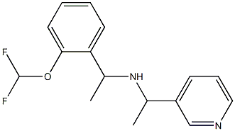 {1-[2-(difluoromethoxy)phenyl]ethyl}[1-(pyridin-3-yl)ethyl]amine Struktur