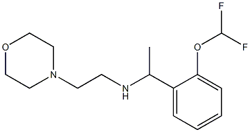 {1-[2-(difluoromethoxy)phenyl]ethyl}[2-(morpholin-4-yl)ethyl]amine Struktur