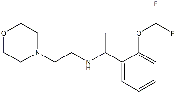 {1-[2-(difluoromethoxy)phenyl]ethyl}[2-(morpholin-4-yl)ethyl]amine 结构式