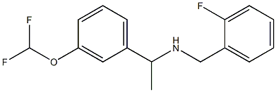 {1-[3-(difluoromethoxy)phenyl]ethyl}[(2-fluorophenyl)methyl]amine,,结构式