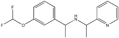 {1-[3-(difluoromethoxy)phenyl]ethyl}[1-(pyridin-2-yl)ethyl]amine|