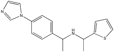 {1-[4-(1H-imidazol-1-yl)phenyl]ethyl}[1-(thiophen-2-yl)ethyl]amine Struktur