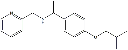 {1-[4-(2-methylpropoxy)phenyl]ethyl}(pyridin-2-ylmethyl)amine,,结构式