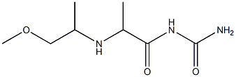 {2-[(1-methoxypropan-2-yl)amino]propanoyl}urea Structure