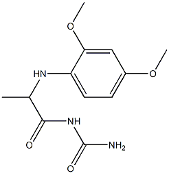 {2-[(2,4-dimethoxyphenyl)amino]propanoyl}urea,,结构式