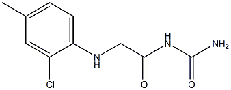 {2-[(2-chloro-4-methylphenyl)amino]acetyl}urea,,结构式