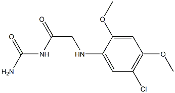 {2-[(5-chloro-2,4-dimethoxyphenyl)amino]acetyl}urea 结构式